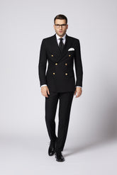 COSTUM CASUAL NEGRU LOGAN DOUBLE BREASTED